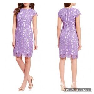 Belle Badgley Mischka Lace Overlay Dress Size 6